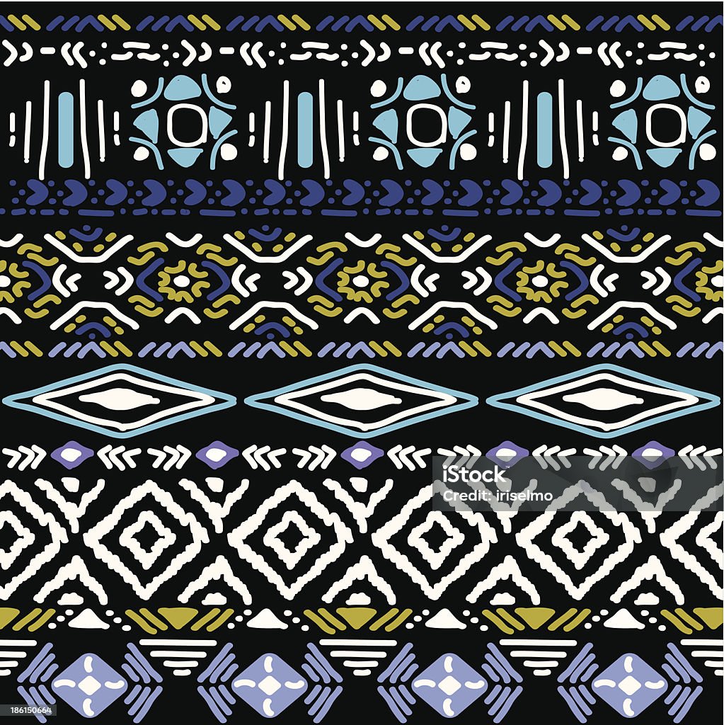 seamless pattern in stile azteco - arte vettoriale royalty-free di Motivo decorativo