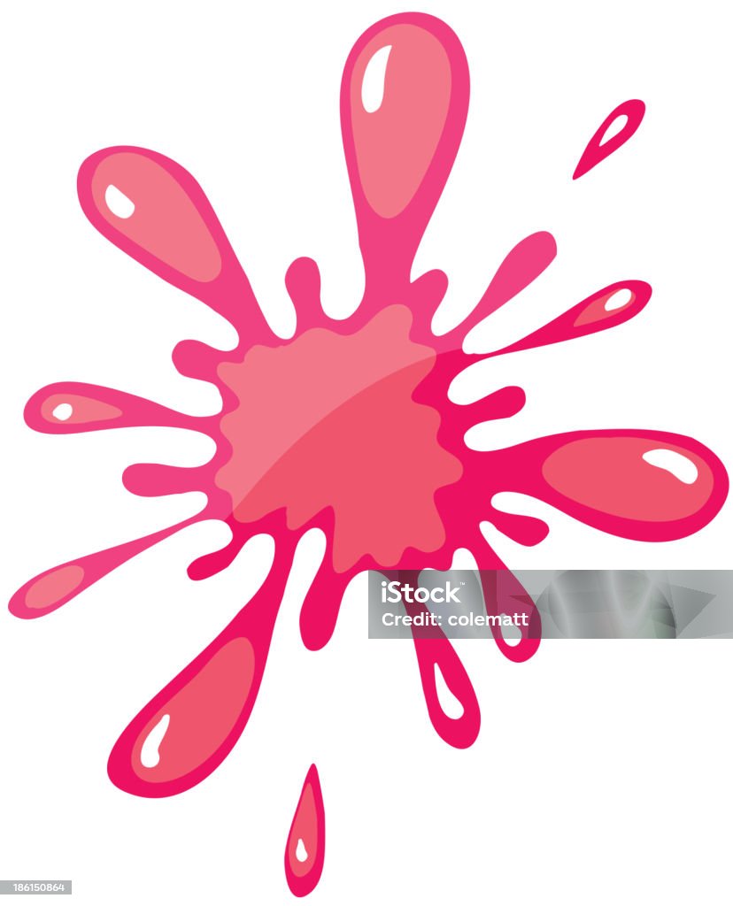 pink color splash pink color splash on a white background Abstract stock vector