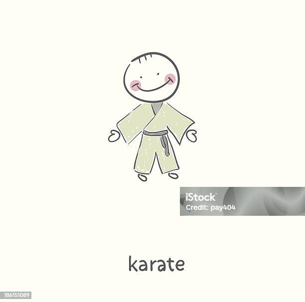 Ilustración de Karate Ilustración y más Vectores Libres de Derechos de Actividad - Actividad, Adulto, Cultura japonesa