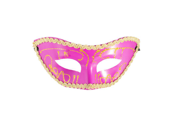 istock Carnival mask, pink vintage masquerade accessory isolated 1861533421