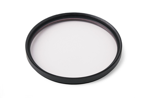 UV light  filter for lens close-up isolated on white background