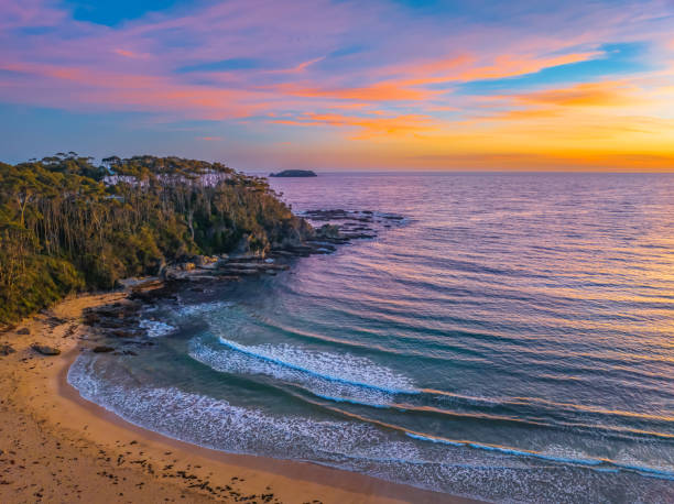 istock Sunrise at the seaside with high clouds 1861552372