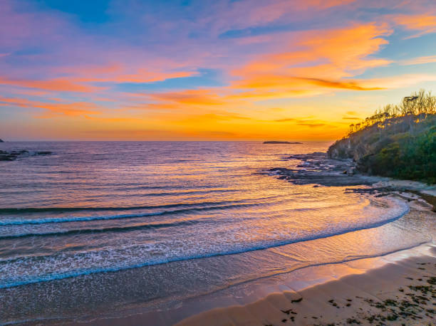 istock Sunrise at the seaside with high clouds 1861552898
