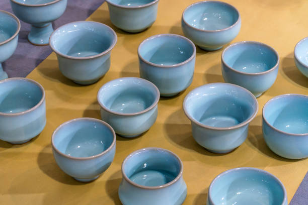istock Porcelain on the dining table: tea cup 1861553403