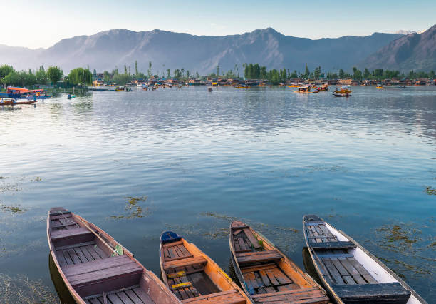 istock Transport Boats in Dal lake 1861561177