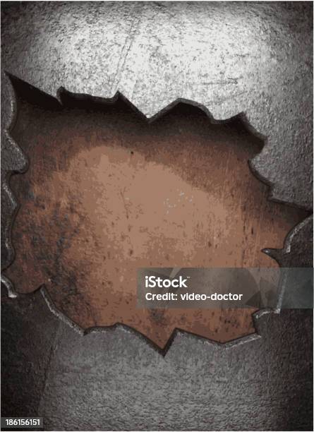 Vecchio Sfondo In Metallo - Immagini vettoriali stock e altre immagini di A forma di blocco - A forma di blocco, Acciaio, Arrugginito