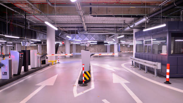 istock Underground parking under shopping center. 1861572547