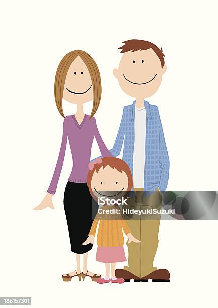 Familyportrait Stock Illustration - Download Image Now - Adult, Cartoon, Casual Clothing