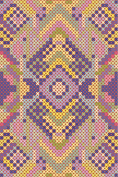 stitched seamless pattern stitched vector pattern. perfect seamless ornament chunky sweater stock illustrations