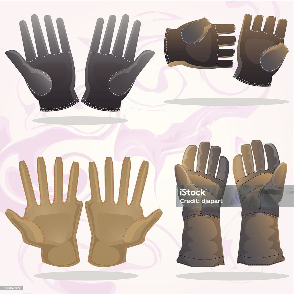 Paire de gants - clipart vectoriel de Ballon de football libre de droits