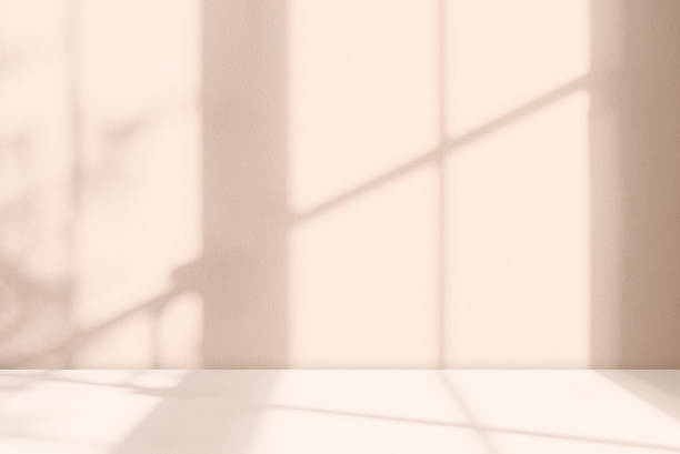 istock Background peach color Wall Studio,Spring,Summer Colour Trend 2024,Empty Beige Room background with Light,Shadow Leaves on Surface Texture on table,Backdrop Display for Cosmetic Product Presentation 1861596568