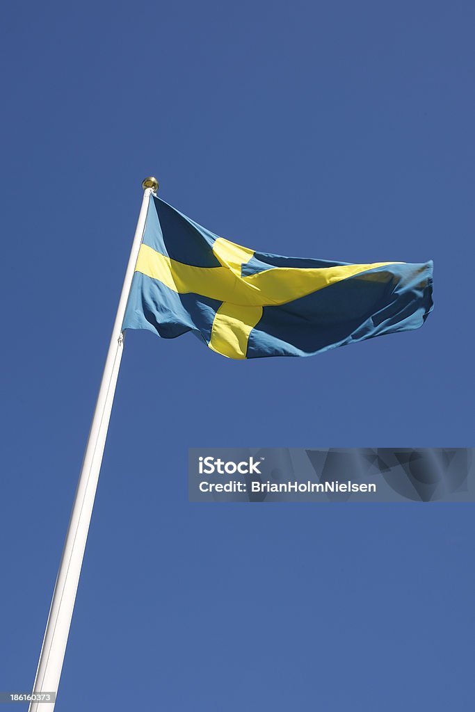 Bandiera della Svezia - Foto stock royalty-free di Asta - Oggetto creato dall'uomo