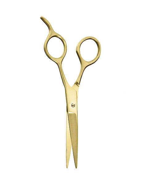 istock pair of golden vintage scissors 186161759