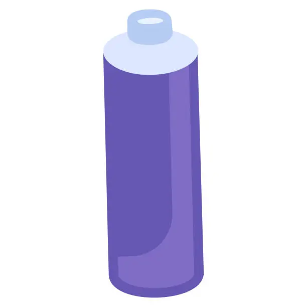 Vector illustration of Flat Hazardous Waste Can Dangerous Liquid Icon