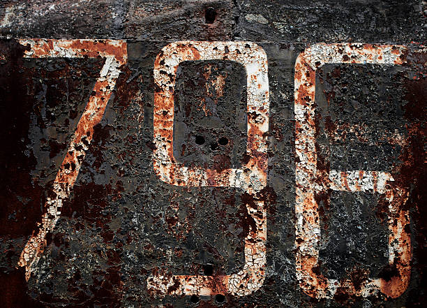 istock rusty plate on 796 km of Danube river 186163600
