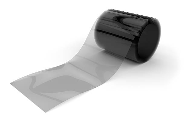 istock Roll of transparent film 186163613