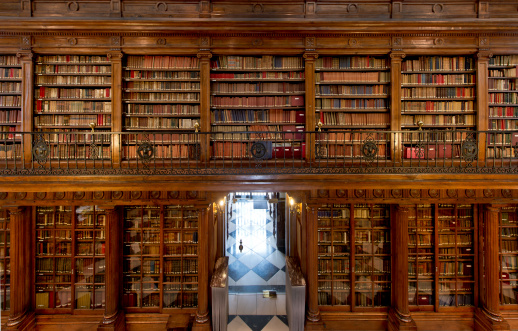 A wonderful library of old books Menendez Pelayo in Santander - Spain