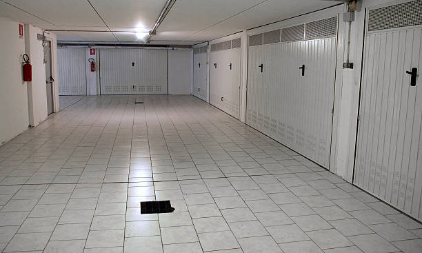 istock garages and underground parking spaces in a building 186165614