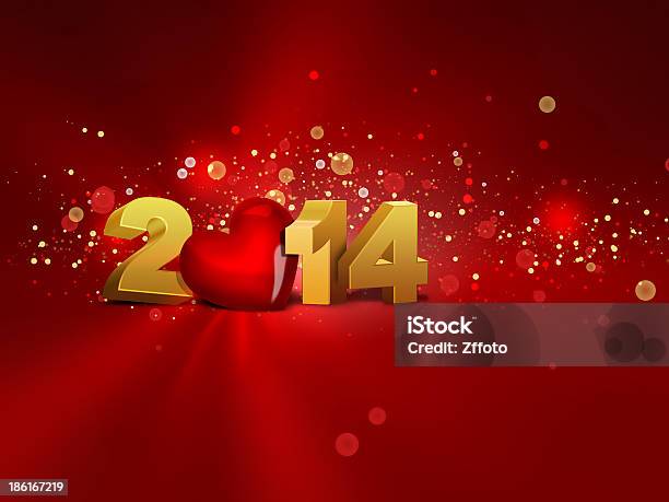 Year 2014 Symbol Stock Illustration - Download Image Now - 2014, Backgrounds, Celebration