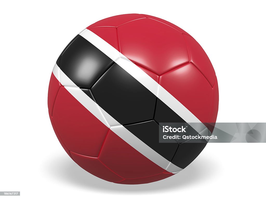 Bola de futebol com Bandeira de Trinidad e Tobago. - Royalty-free Baliza - Equipamento desportivo Foto de stock