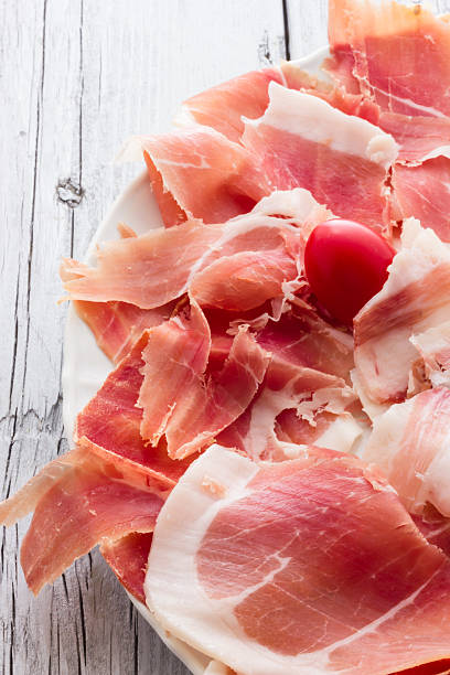 istock Real pork ham from Italy Bologna 186168226