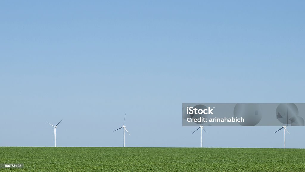 Wind turbines farm Wind turbines farm in Eastern Colorado. Agriculture Stock Photo