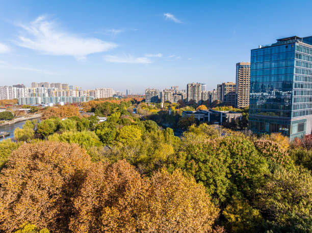 istock Autumn Urban Parks and Urban Architecture 1861735653