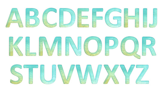 letter alphabet of golden turquoise teal bright glittering water cyan capital letters to create text at aqua blue retro vintage waves at the sea ocean resort beach for caribbean party hotel holiday letter, a b c d e f g h i j k l m n o p q r  s t u v w x y z