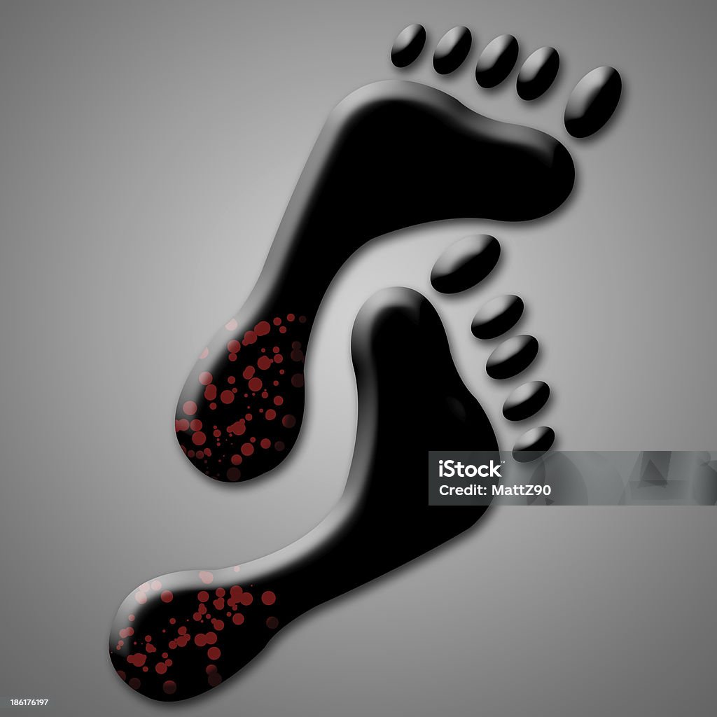 Illustration relating feet skin problems as mycosis or dry heels Abstract Stock Photo