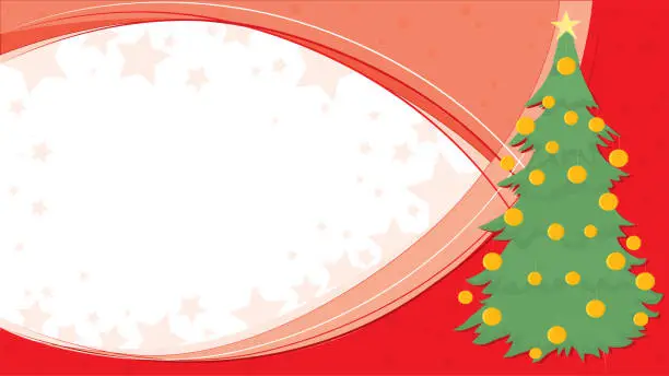 Vector illustration of New Year Christmas blank theme red color