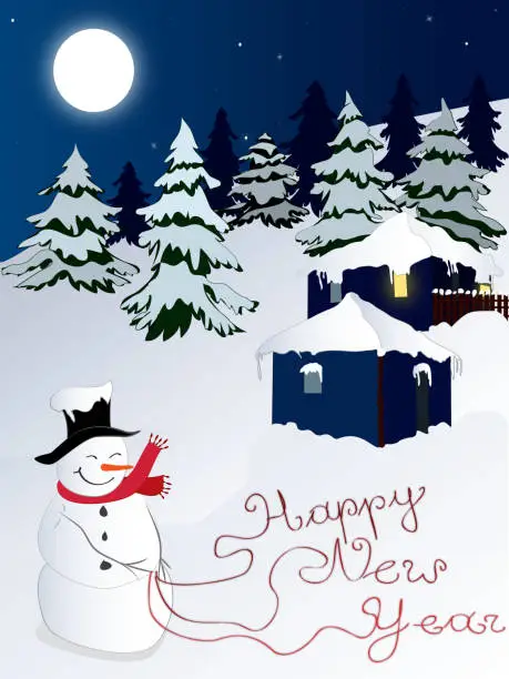 Vector illustration of Christmas theme greeting card
