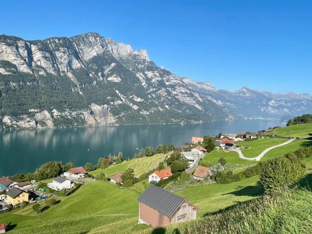 istock Panoramic view of Walensee, Lake Walen, St. Gallen, Switzerland. 1861818935