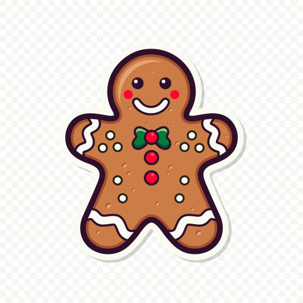 Flat Vector Gingerbread Man. Christmas Icon. Gingerbread Design Template, Holiday Winter Symbol. New Year Cookies, Sweets Concept. Vector illustration Flat Vector Gingerbread Man. Christmas Icon. Gingerbread Design Template, Holiday Winter Symbol. New Year Cookies, Sweets Concept. Vector illustration. gingerbread man cookie cutter stock illustrations