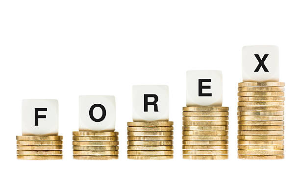 istock FOREX (Foreign Currency Exchange Market) on Gold Coins Isolated White 186185489