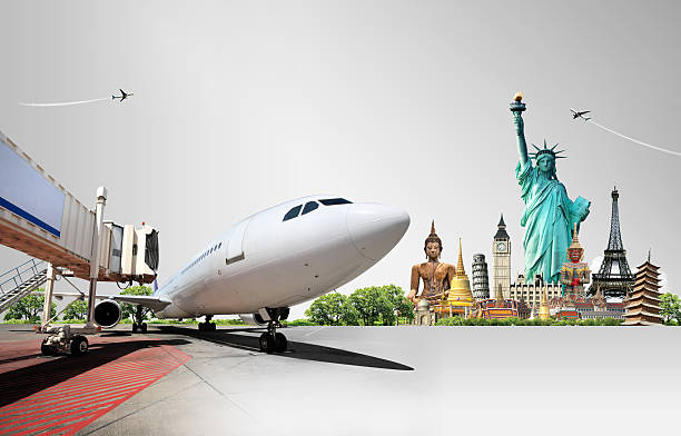 istock travel the world by airplane, concept 186185790