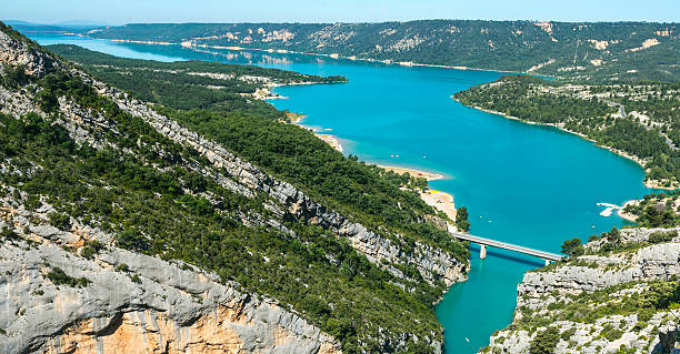 ущелья дю вердон - france verdon river scenics bridge стоковые фото и изображения