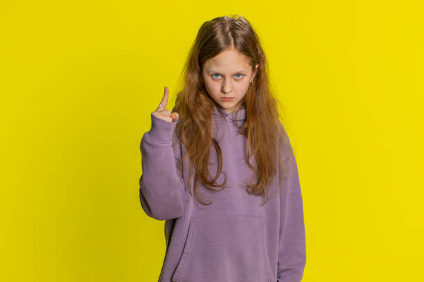 istock Displeased child girl gesturing hands with irritation blaming scolding for failure why this happened 1861902406