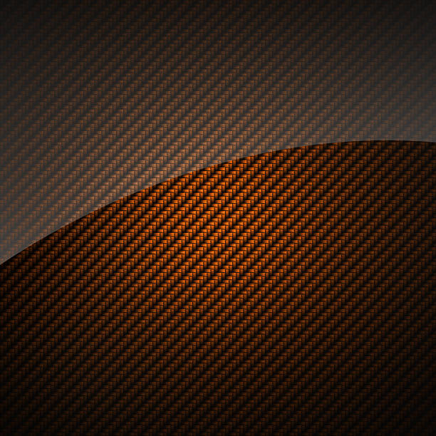 istock Copper glossy carbon fiber background or texture 186191145