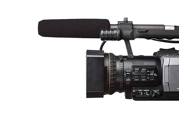 istock HD camcorder with gun microphone 186191288
