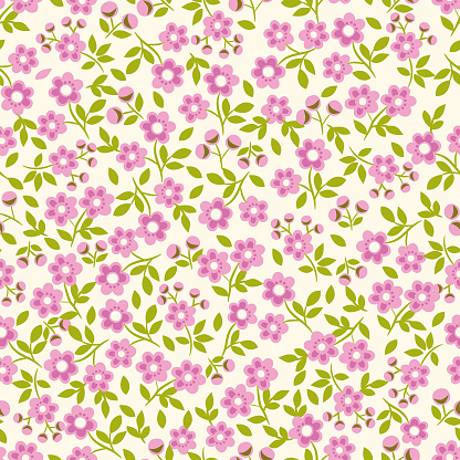 Vector floral seamless pattern .