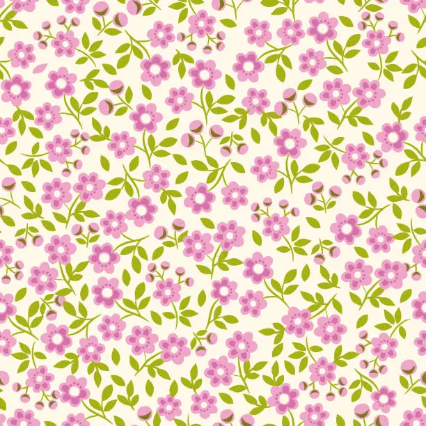 Vector illustration of Floral seamless pattern .