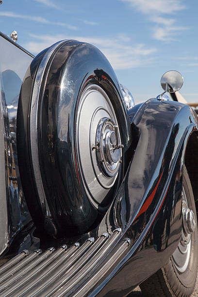 istock Vintage car side view details 186192791