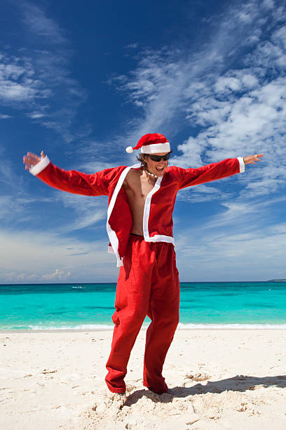 istock Happy Chistmas on the beach 186194300