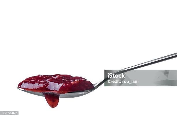 Raspberry Jam Stock Photo - Download Image Now - Preserves, Spoon, Gelatin Dessert