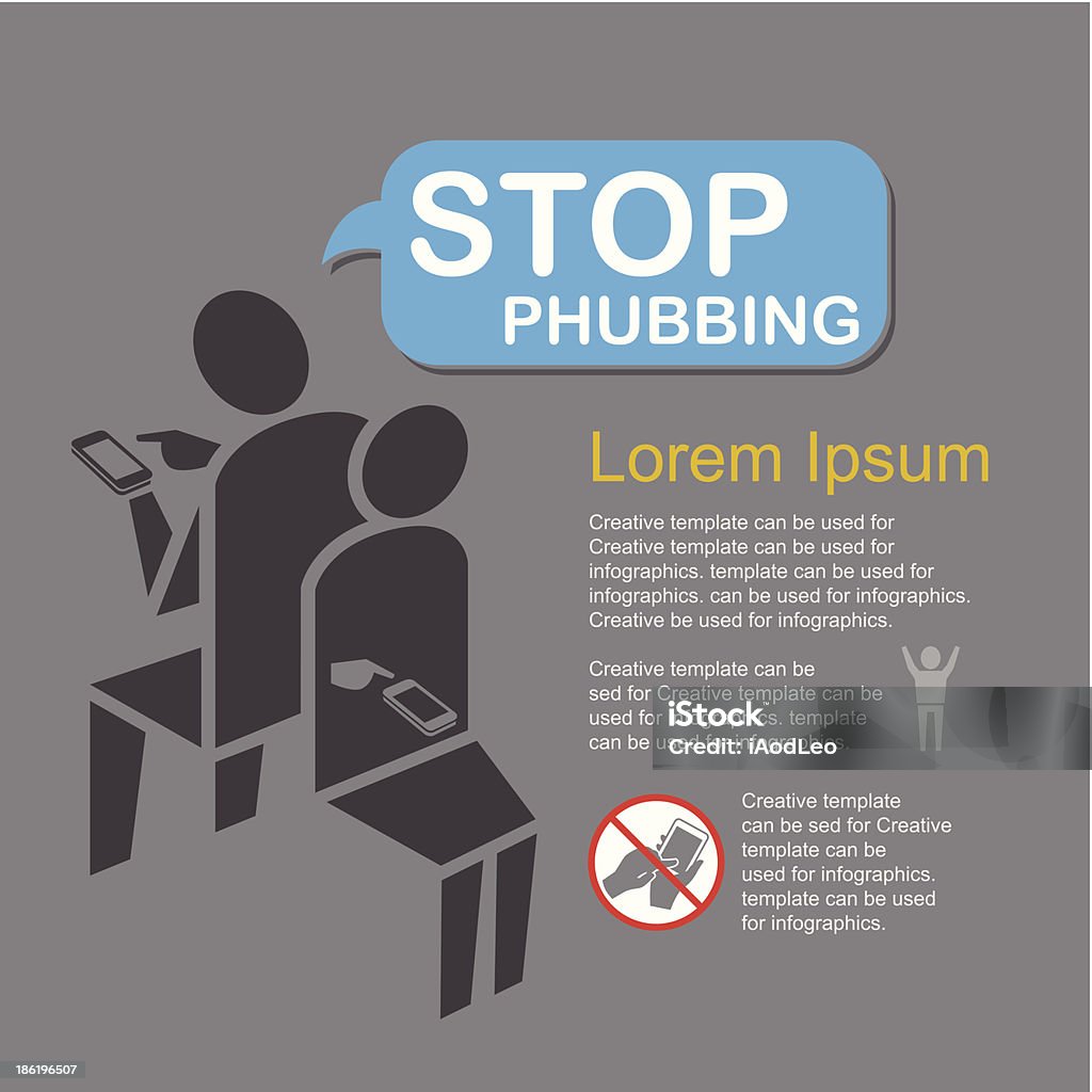 Stop Phubbing Infographics Vector Stock Illustration - Download Image ...