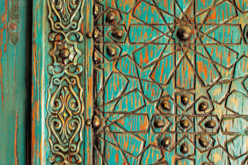 Detalle de un antiguo otomana puerta photo