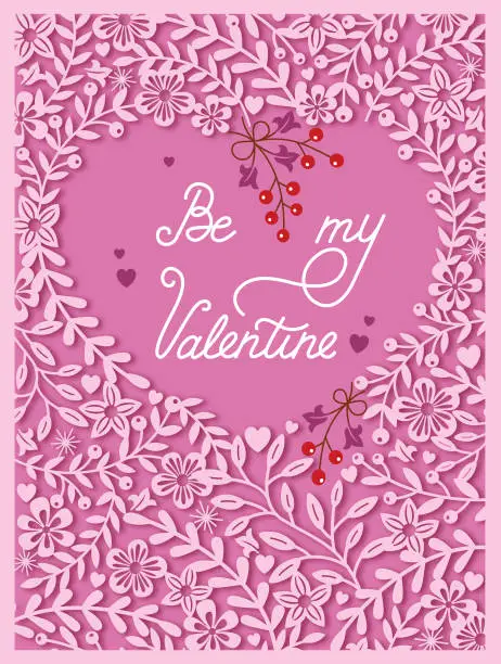 Vector illustration of Happy Valentine's day card-stock illustration