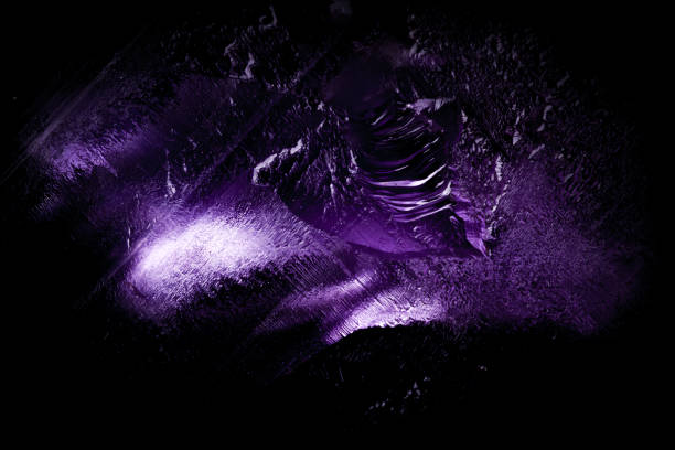 amethyst dark crystal macro detail texture background. close-up raw rough unpolished semi-precious gemstone