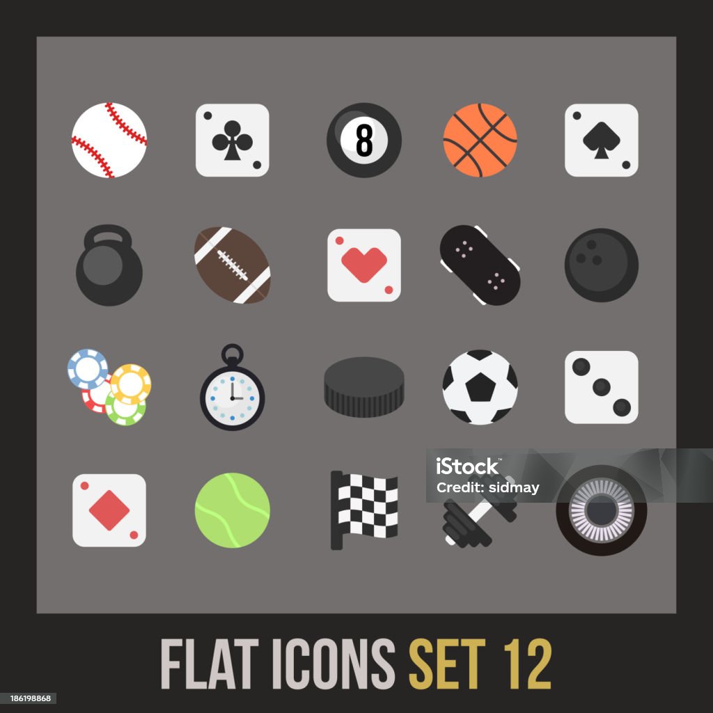 Płaski ikony zestaw 12 - Grafika wektorowa royalty-free (Aplikacja mobilna)