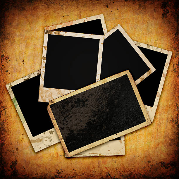 istock Blank photo frame on the grunge 186199036